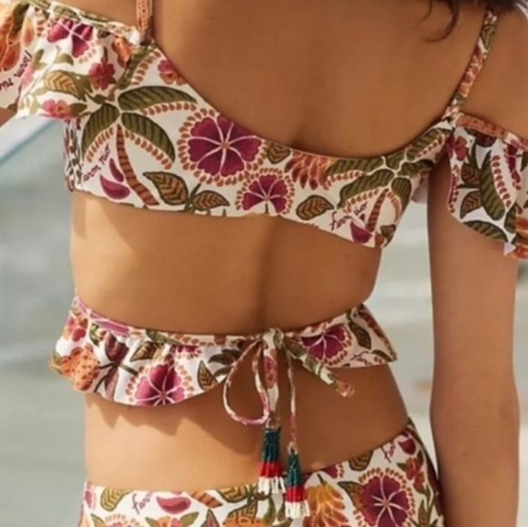 Farm Rio Ruffled Bikini Top NWOT - Picture 2 of 12